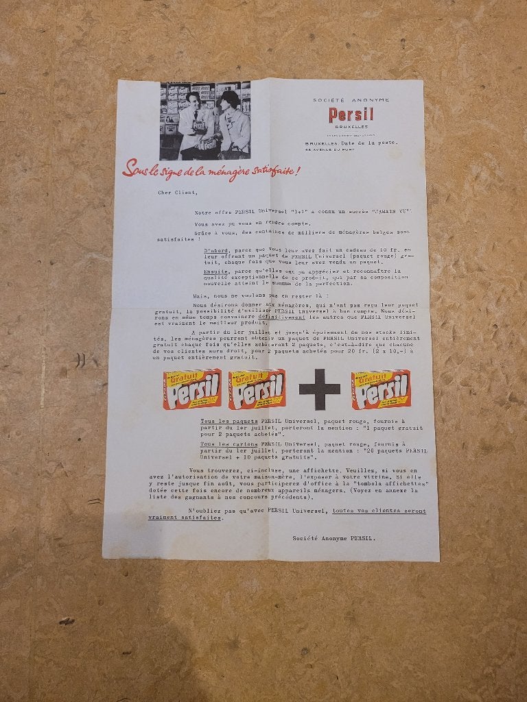ancienne publicité Delhaize Persil, Enlèvement ou Envoi, Utilisé, Panneau publicitaire