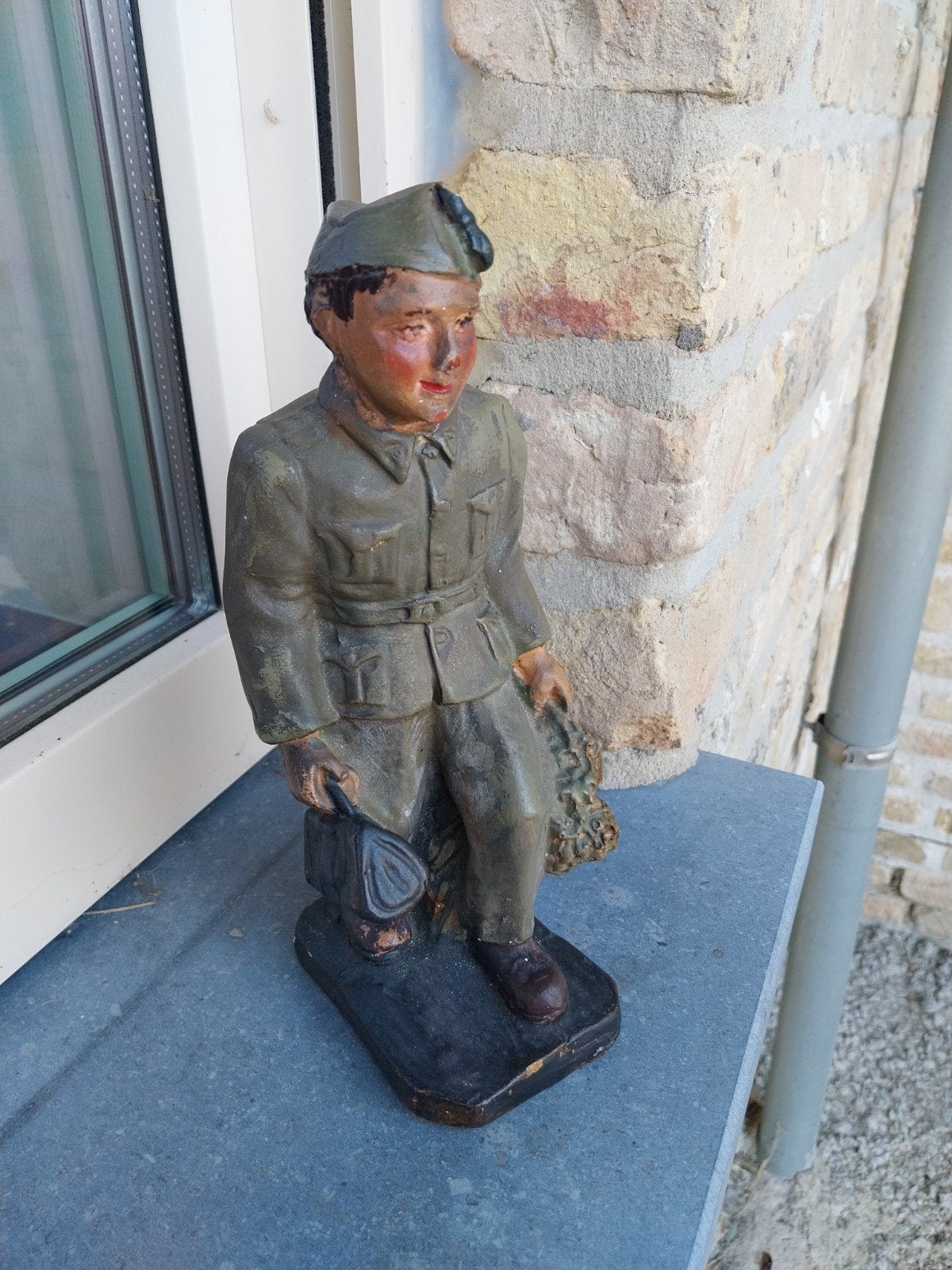 plaaster beeld belgische soldaat ABBL 1940 wo2 mobilisatie, Verzamelen, Militaria | Algemeen, Ophalen of Verzenden