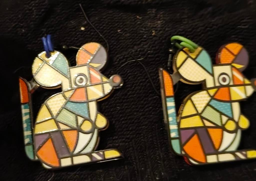 Kleurrijke muisjes oorbellen, Handtassen en Accessoires, Oorbellen, Overige materialen, Hangers, Paars, Nieuw