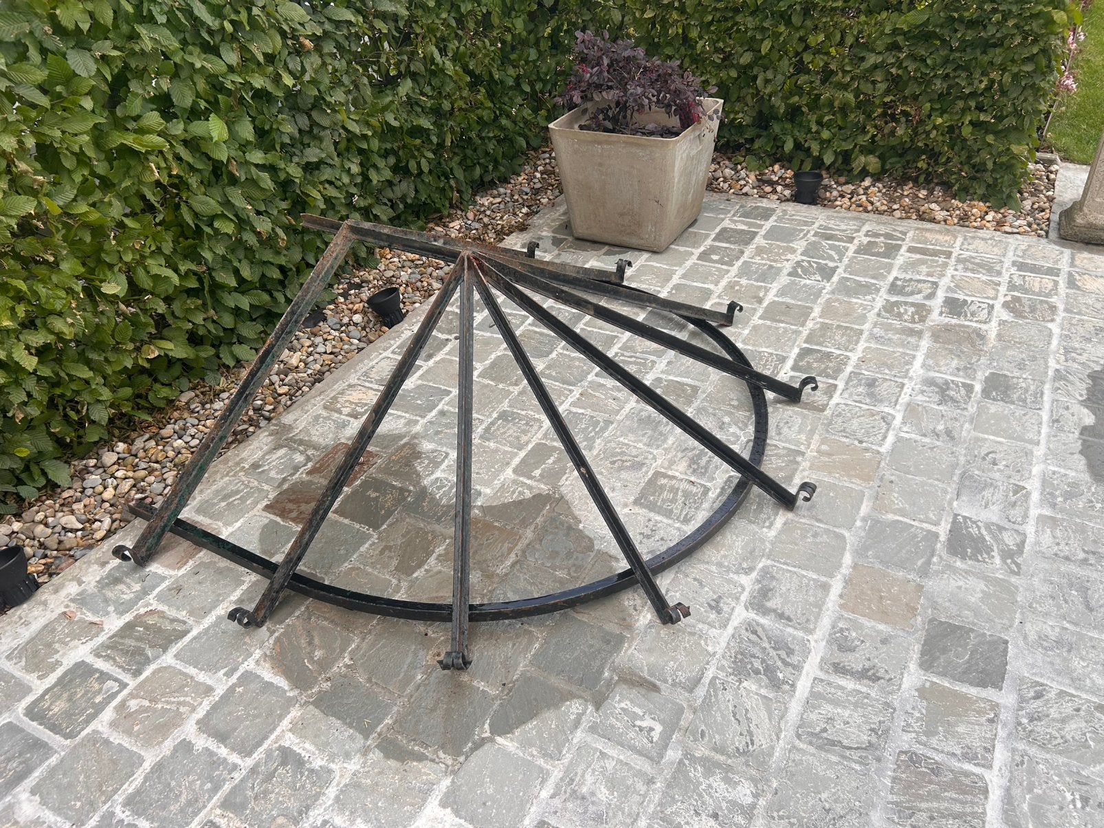 Baie vitrée en fer forgé au-dessus de la porte, Jardin & Terrasse, Verrières, Enlèvement, Comme neuf, Véranda