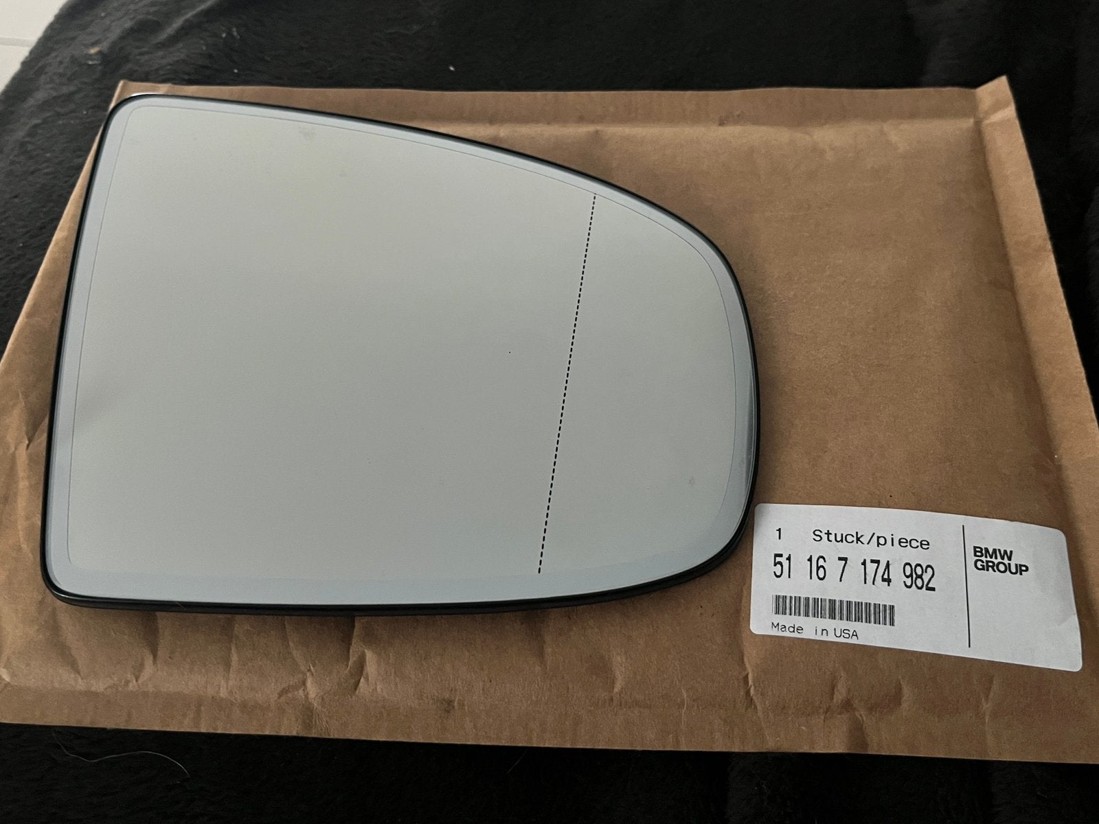 Glace de rétroviseur BMW E70/71/72  BMW OEM 51 16 7 174 982, Autos : Pièces & Accessoires, Rétroviseurs, Enlèvement ou Envoi, BMW
