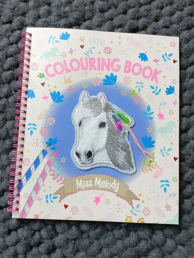 Miss Melody kleurboek met paardenpatch, Ophalen, Nieuw, Papier, Schets- of Tekenboek