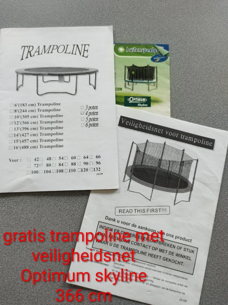 Trampoline, Ophalen, Gebruikt