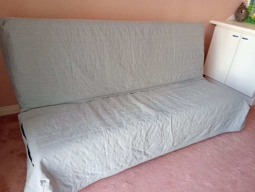 Slaapbank Clic clac met beschermhoes, Ophalen, Zo goed als nieuw, Blauw