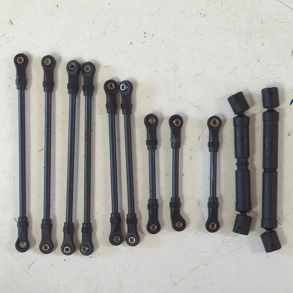 Complete set assen & links Traxxas TRX-4 (Defender WB 324mm), Ophalen of Verzenden, Gebruikt, Schaal 1:10, Onderdeel