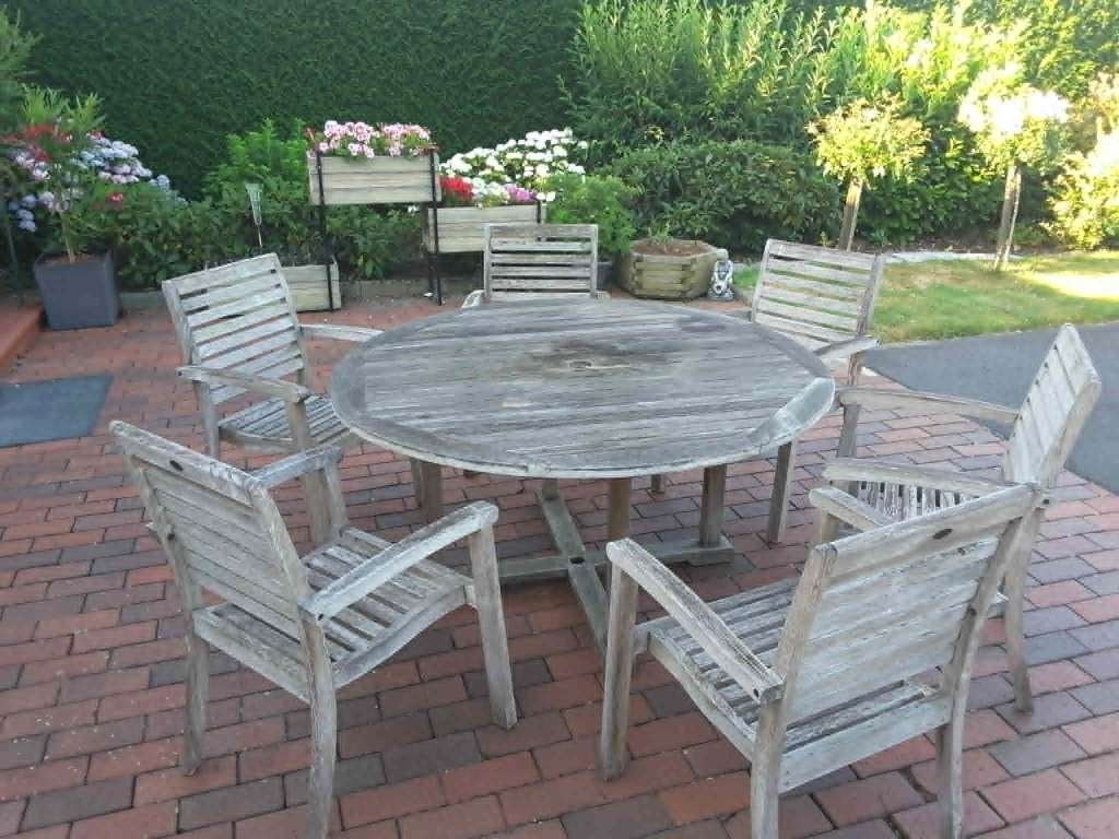 Houten tafel met stoelen, Ophalen, Gebruikt