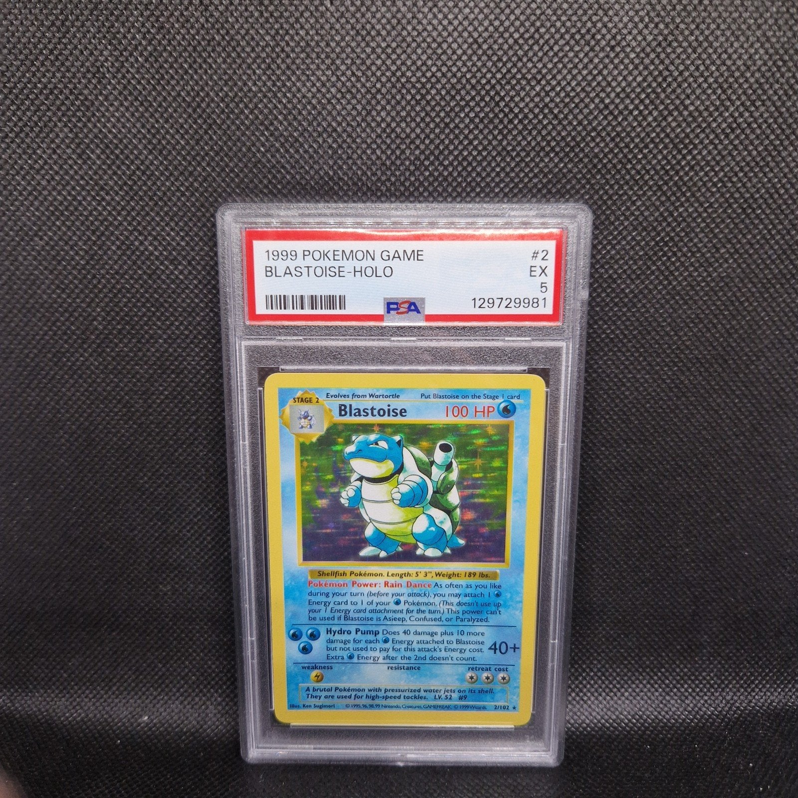 Blastoise Holo Base Set PSA 5, Ophalen of Verzenden