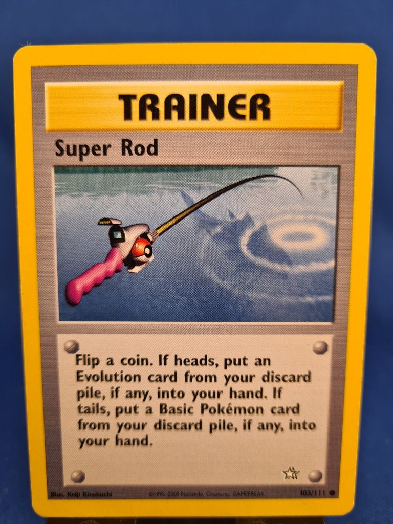 Super Rod 103/111 - Neo Genesis, Hobby en Vrije tijd, Verzamelkaartspellen | Pokémon, Verzenden, Gebruikt