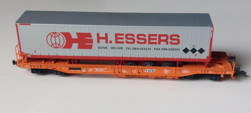 SNCB/NMBS ROCO WAGON POCHE+REMORQUE*ESSERS*HO*DC, Hobby & Loisirs créatifs, Trains miniatures | HO, Comme neuf, Wagon, Roco, Envoi