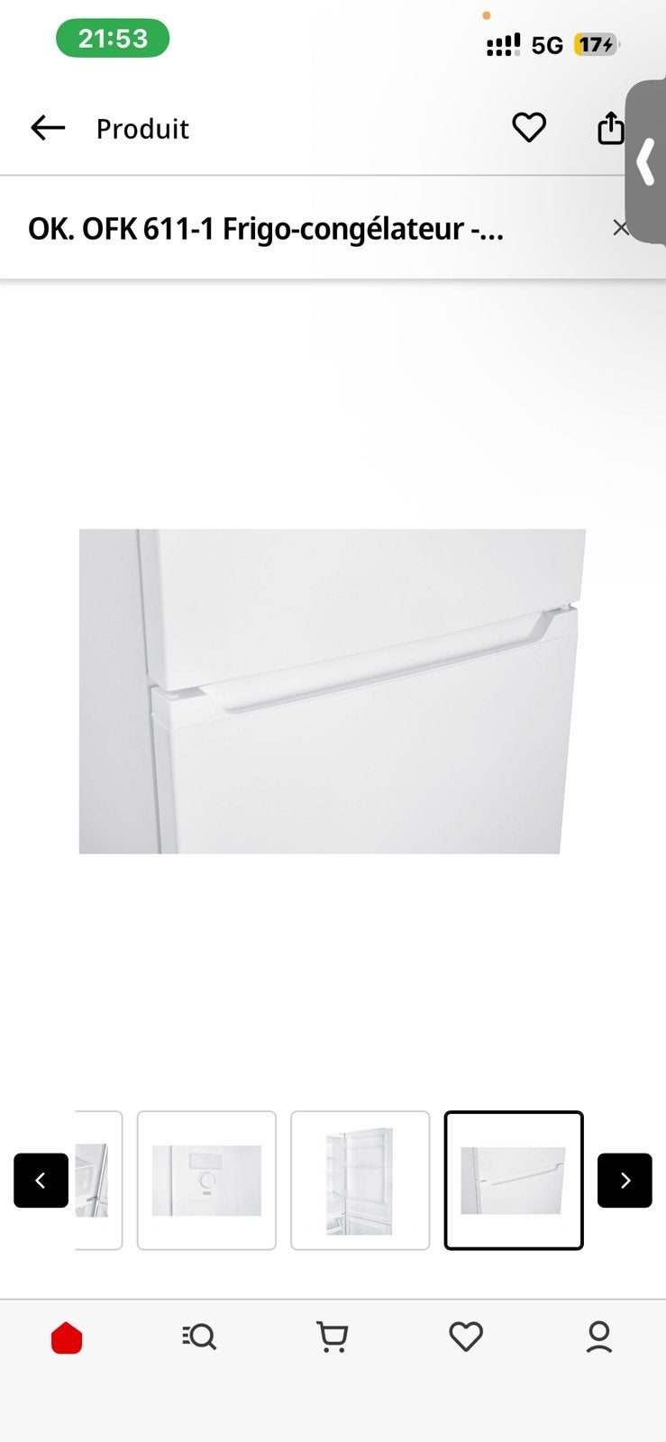 Frigo a vendre cause déménagement, Classe énergétique A ou plus économe, 160 cm ou plus, Comme neuf, Enlèvement