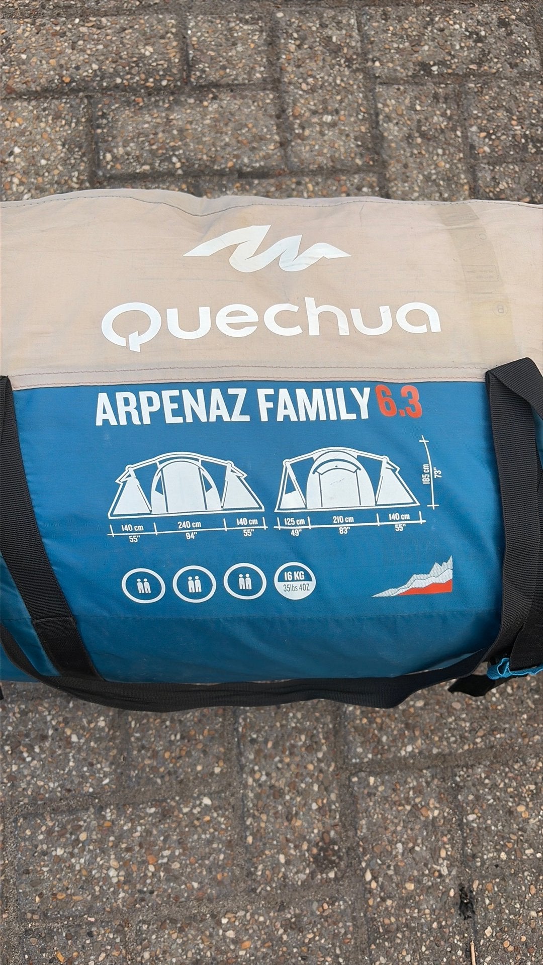 Arpenaz familie tent met 3x2 slaap plaatsen, Enlèvement, Comme neuf
