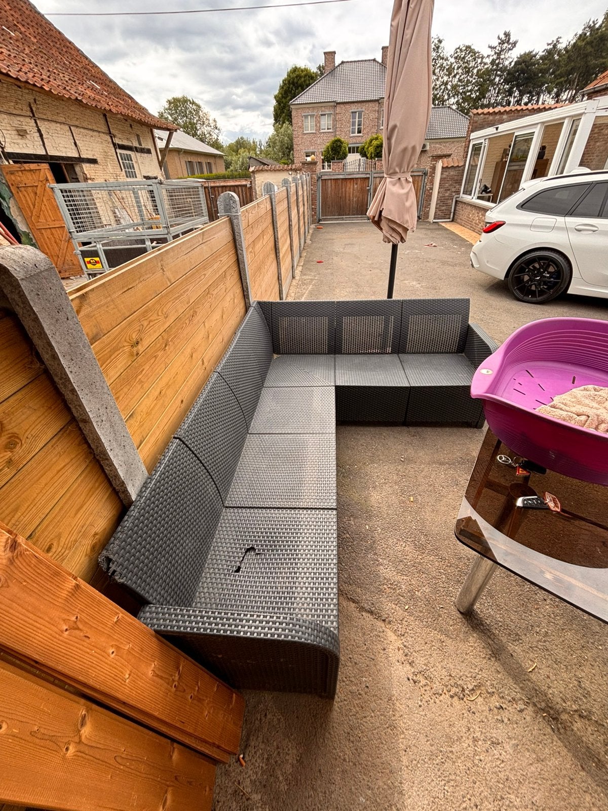 Lounge set, Banque, Synthétique, Enlèvement, Utilisé