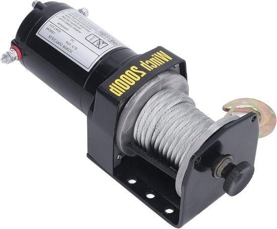 24V elektrische lier 2000 lb met staalkabel en haak, Bricolage & Construction, Enlèvement, Neuf, Électrique