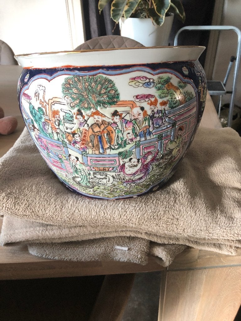 Chinese pot/vispot, Antiek en Kunst, Antiek | Keramiek en Aardewerk, Ophalen