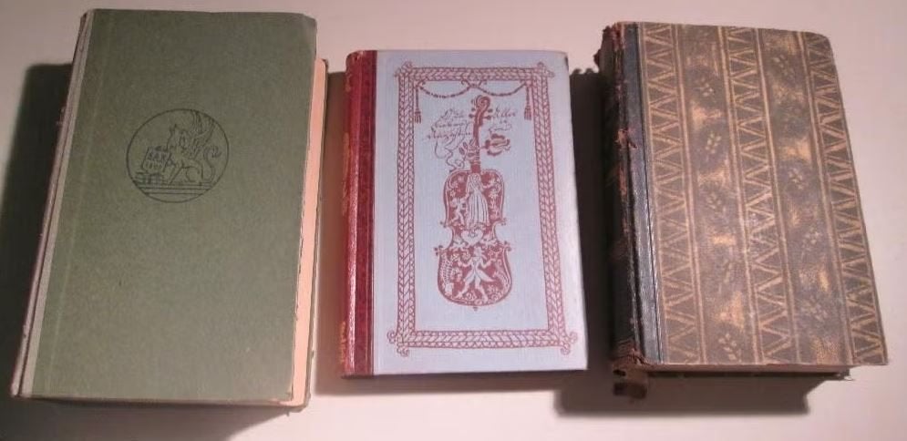 3 Antieke Duitse Boeken in oud duits geschrift, Ophalen of Verzenden