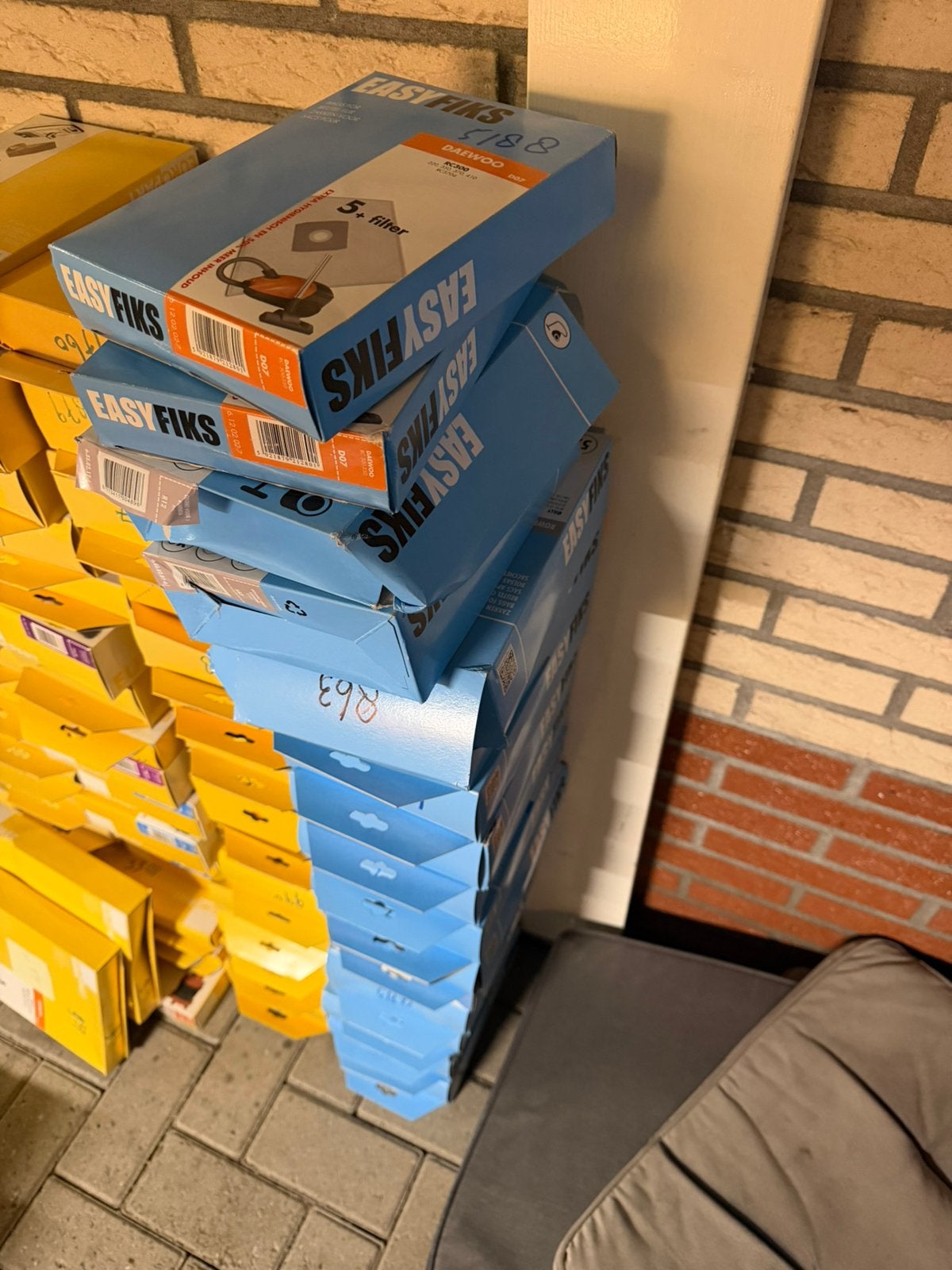 Partij stofzuigerzakken +-350 stuks doosjes, Ophalen, Nieuw