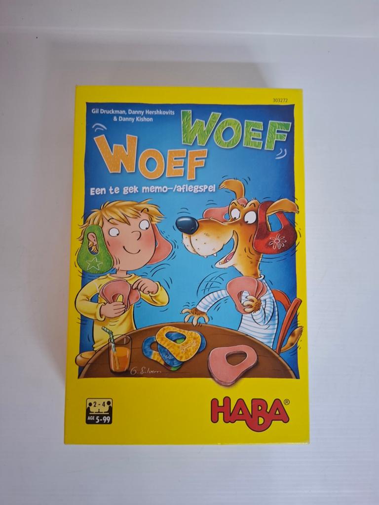 Woef Woef spel van Haba compleet, Een of twee spelers, Ophalen of Verzenden, Gebruikt, Haba