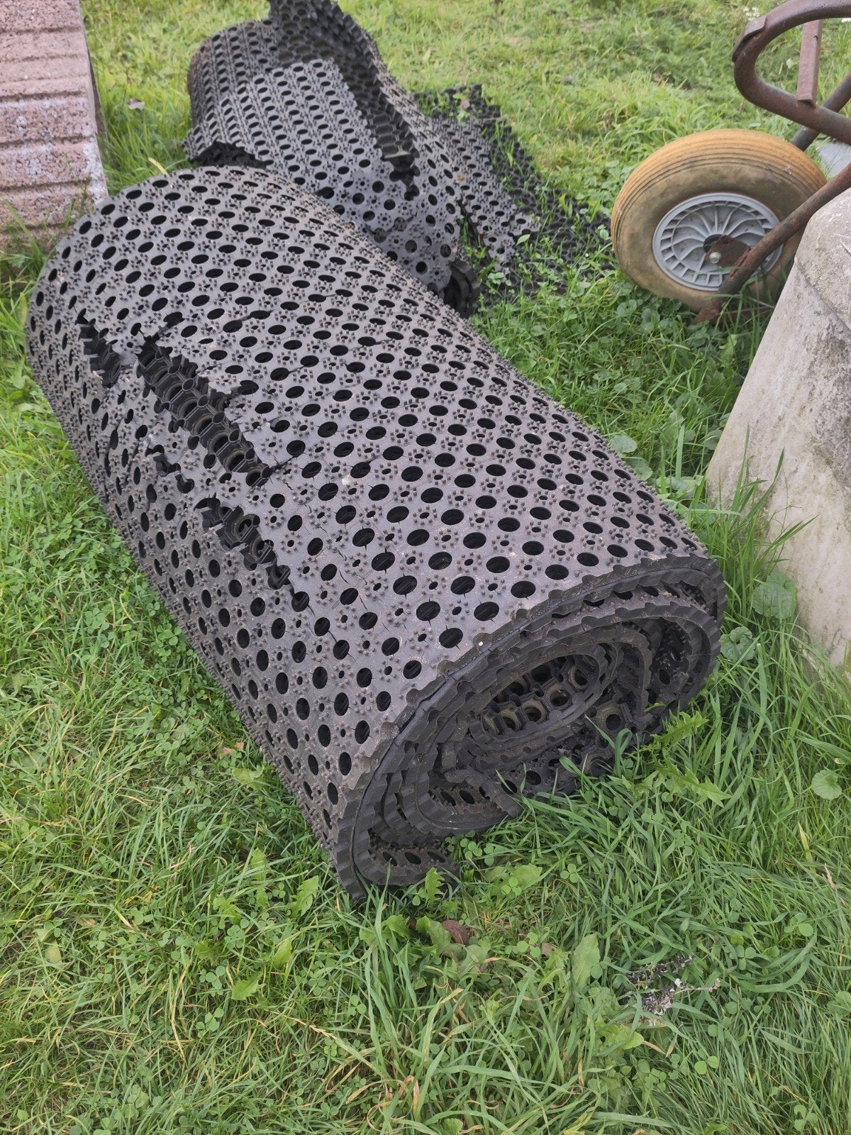 Rubber matten, 100 cm breed, Tuin en Terras, Ophalen, Gebruikt, Rubber, 10 m² of meer