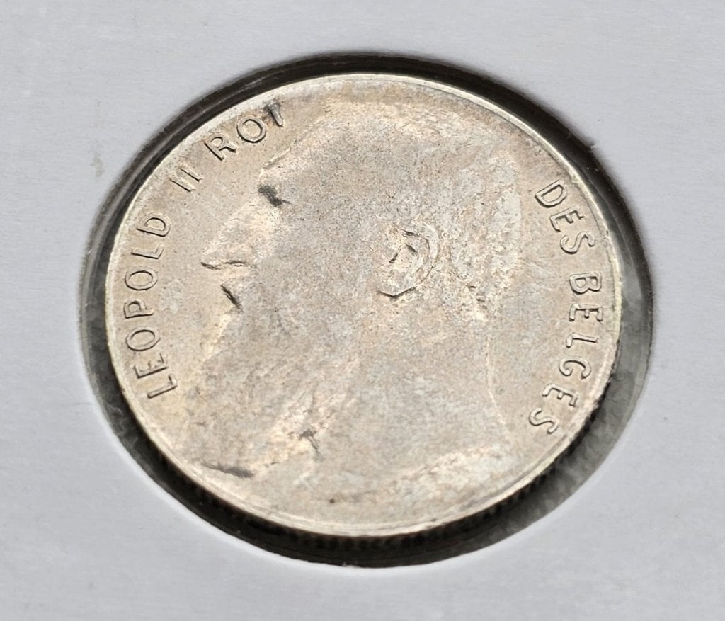 50 cenitimes 1901? Leopold II, Postzegels en Munten, Ophalen of Verzenden, Zilver, Losse munt, Zilver