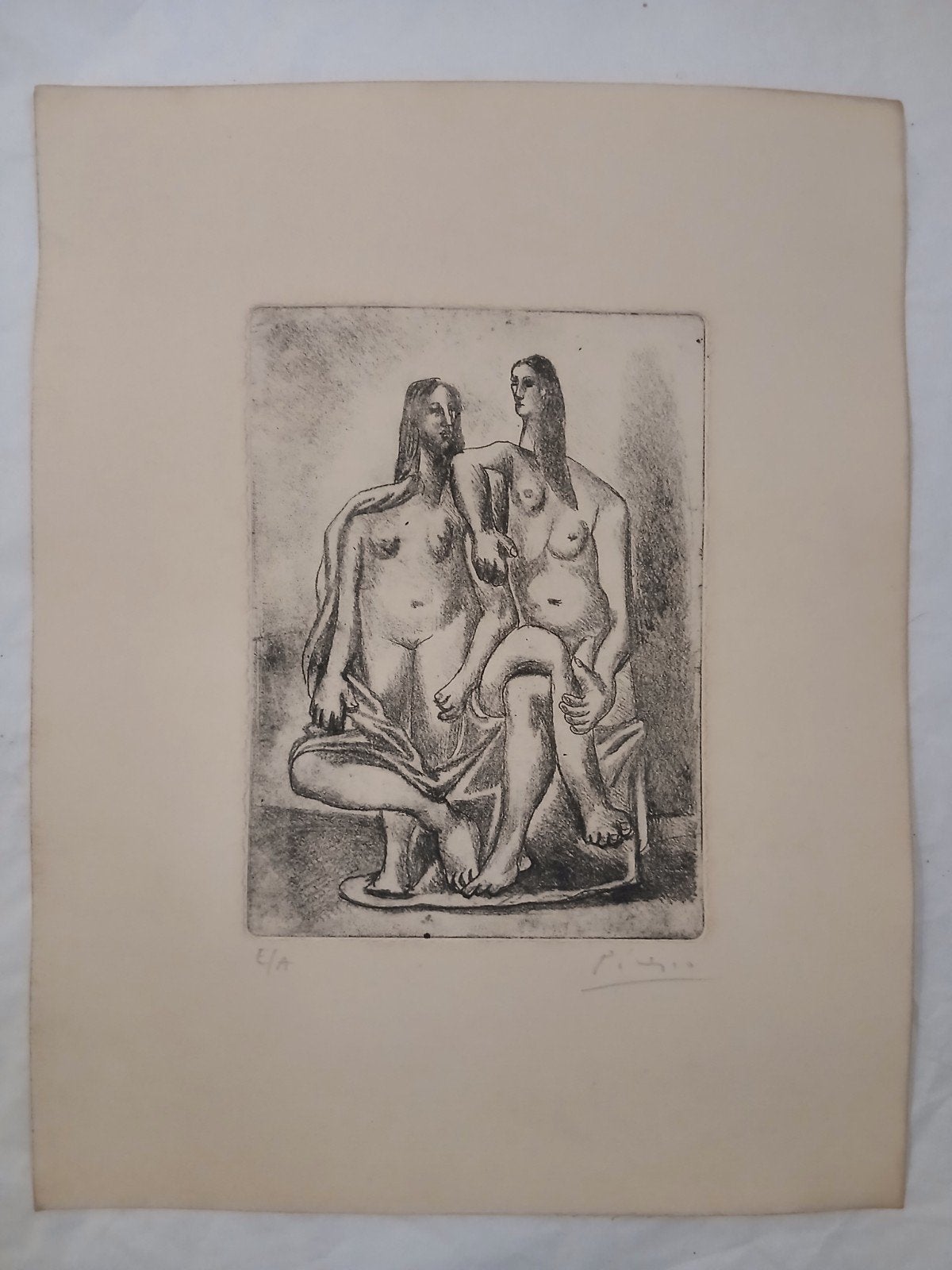 Pablo Picasso ets, Antiek en Kunst, Gesigneerd, Verzenden, Ets