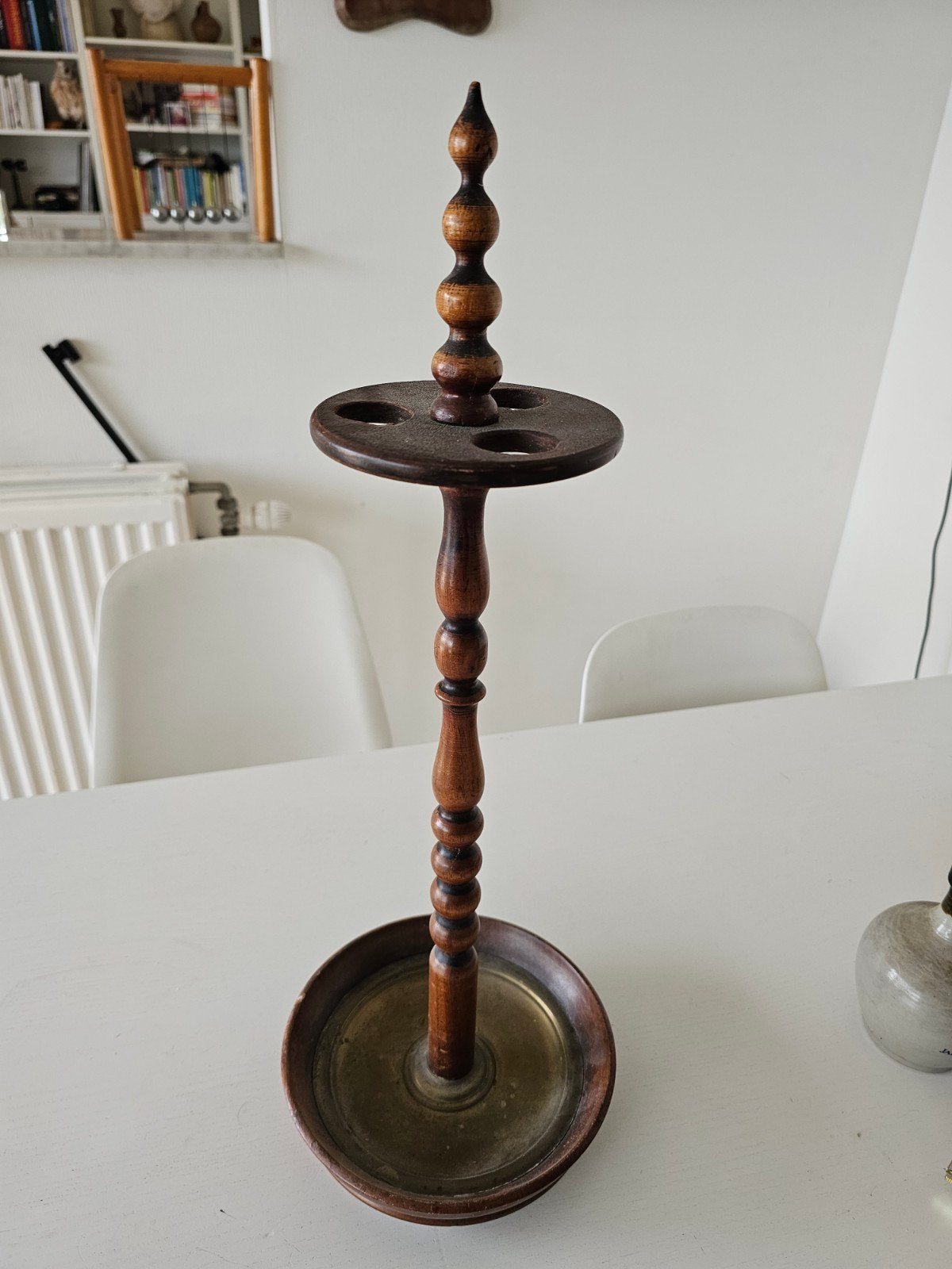 Porte-pipes Biedermeier ancien en acajou, Enlèvement ou Envoi