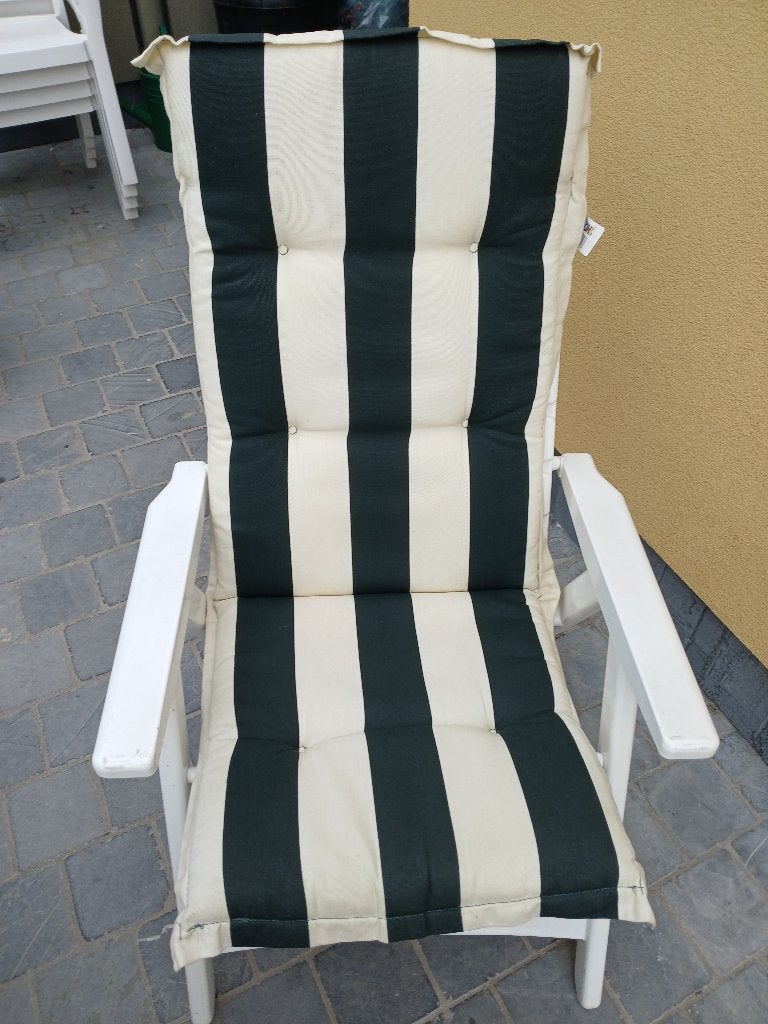 Tuinstoel verstelbaar met kussen, Jardin & Terrasse, Chaises de jardin, Enlèvement, Utilisé, Autres matériaux, Ajustable