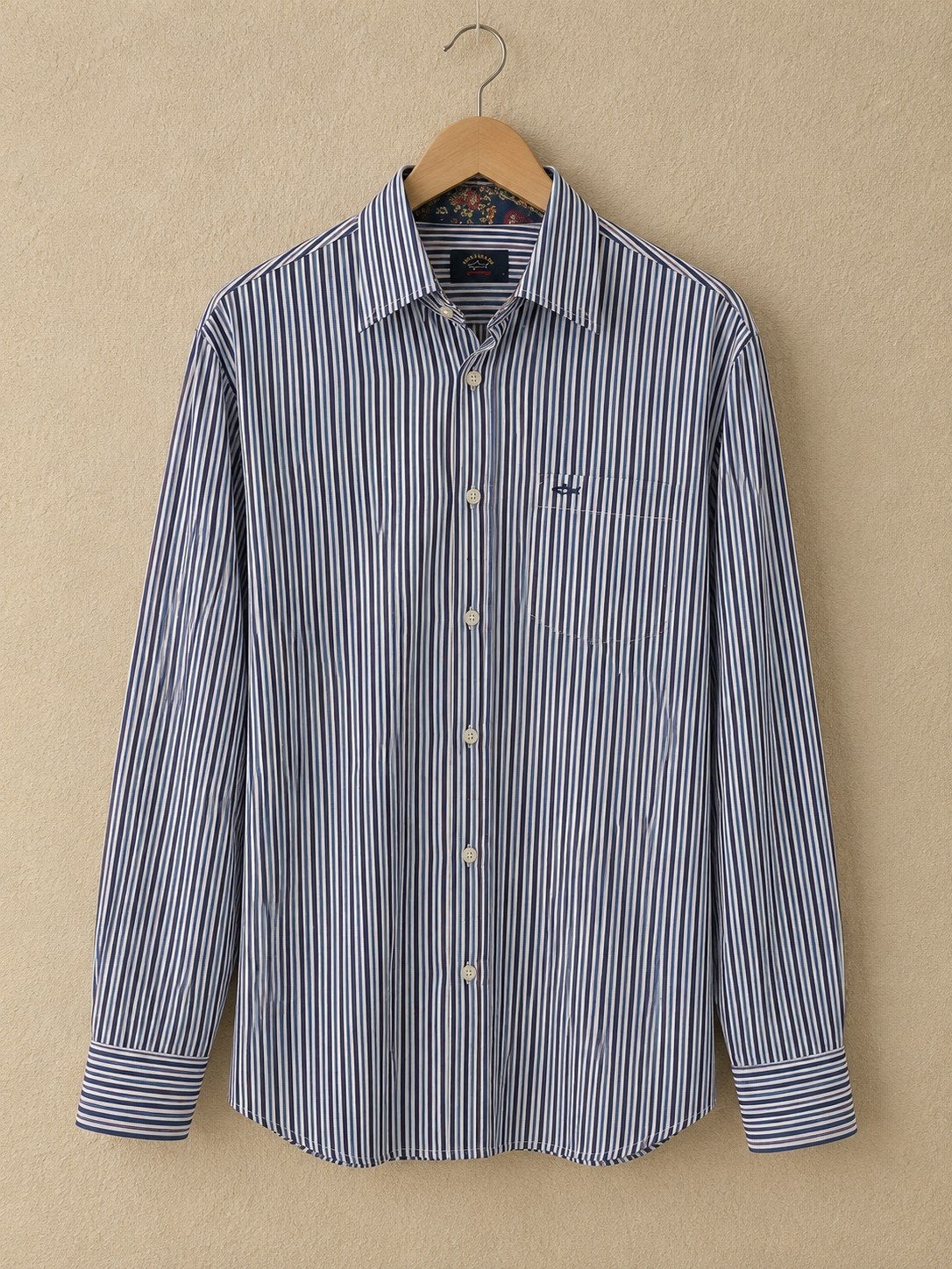 Paul & Shark Blauw Gestreept Hemd maat 43/ XL, Kleding | Heren, Blauw, Ophalen of Verzenden, Zo goed als nieuw, Paul & Shark Yachting