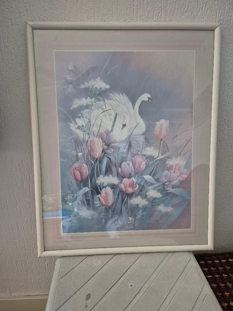 schilderij zwanen, Ophalen of Verzenden, Zo goed als nieuw, Schilderij