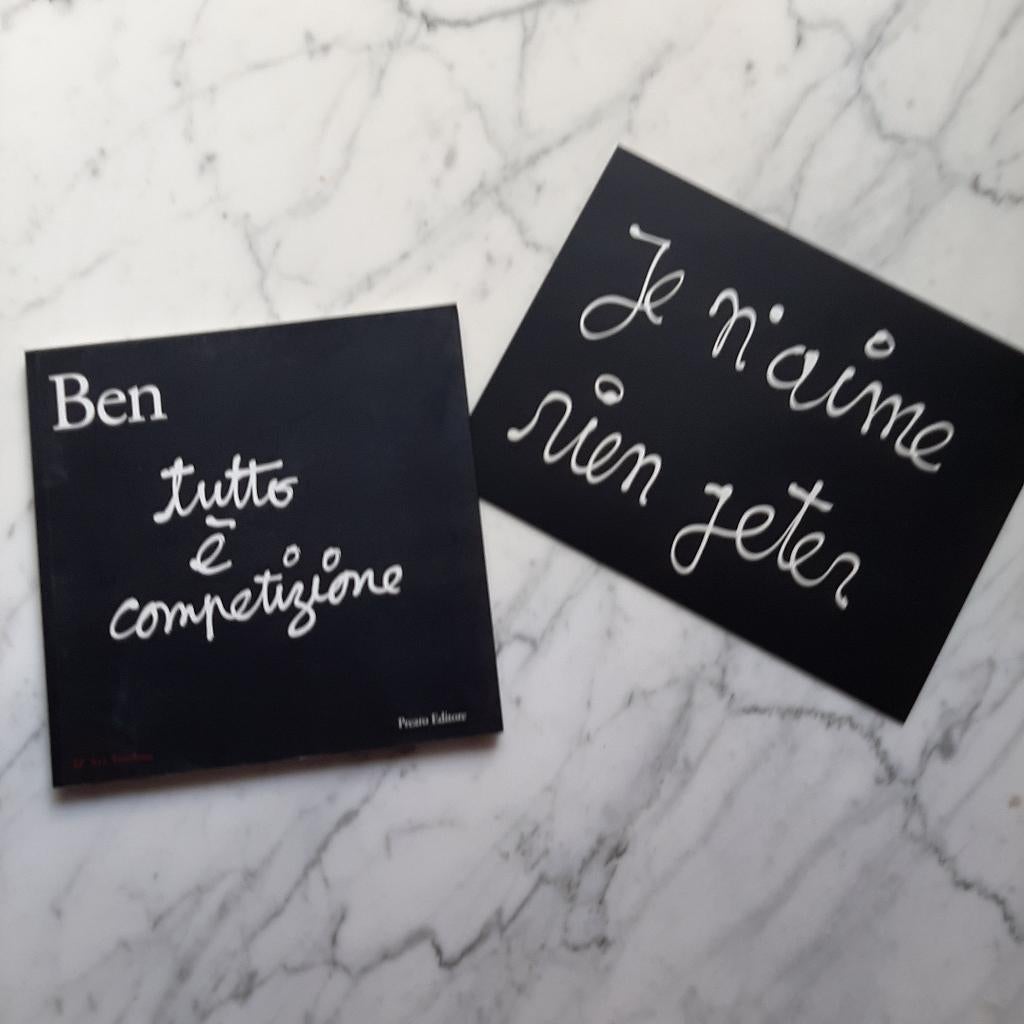 Ben Vautier (1935-2024) : livre+carte d'art, Enlèvement ou Envoi, Comme neuf, Peinture et dessin