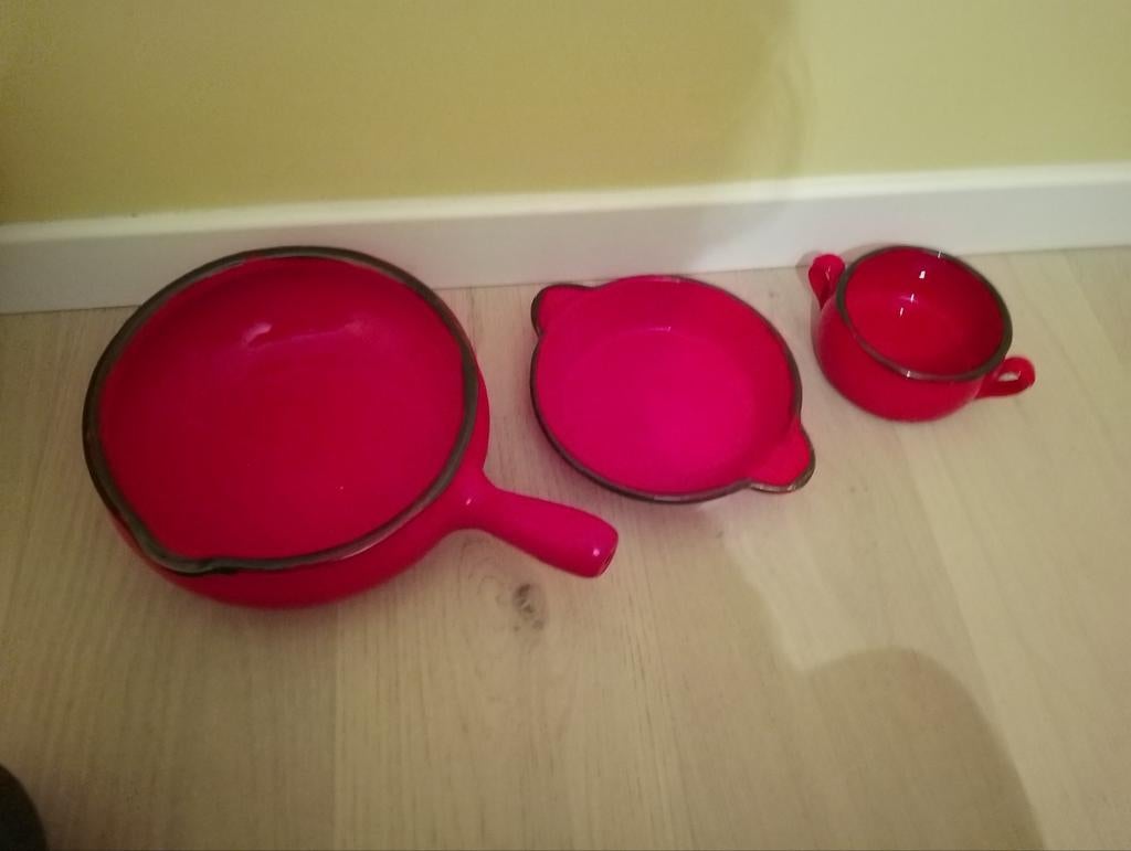 Sets de vaisselle en terre cuite - Rouge, Enlèvement ou Envoi