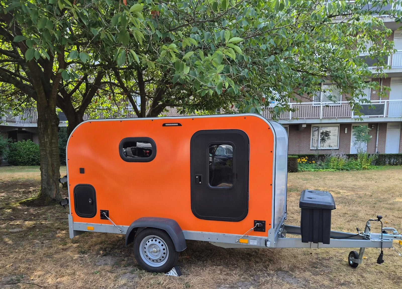 Teardrop mini caravan MULTIFUNCTIONEEL fietsendrager 2026, Caravans en Kamperen, Tot en met 2, Lengtebed, Disselslot, Overige