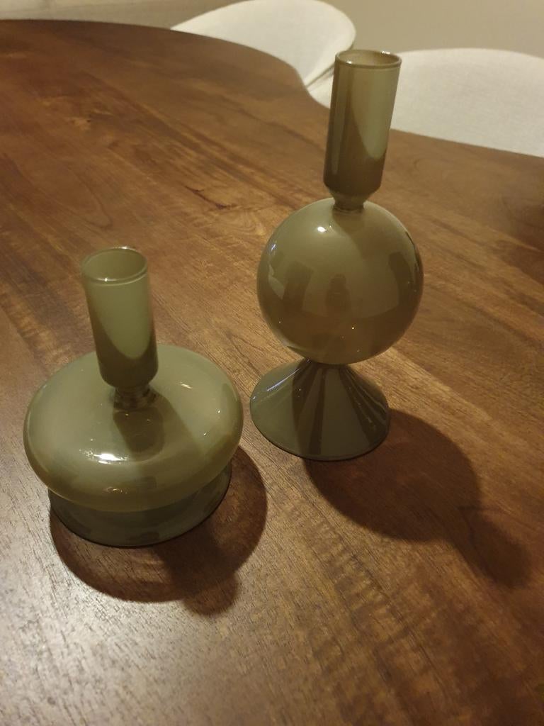 Accessoires de décoration de salon : vases/bougeoirs, Moins de 25 cm, Comme neuf, Bougie, Autres matériaux