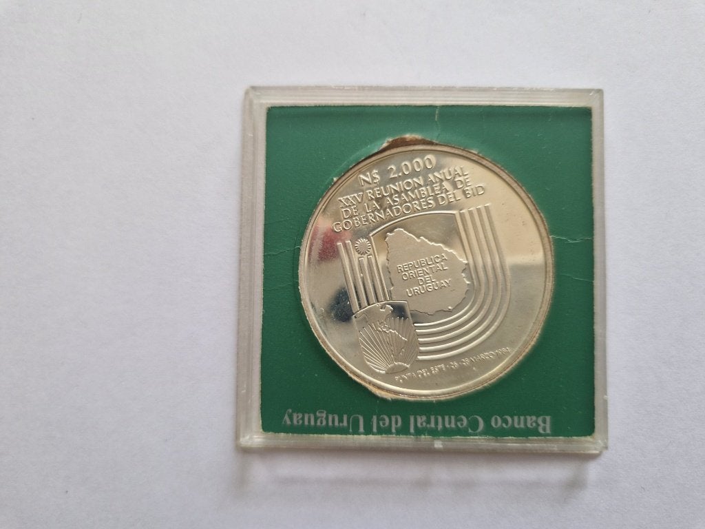 Rare pièce en argent Uruguay, Enlèvement ou Envoi, Amérique du Sud, Monnaie en vrac, Argent
