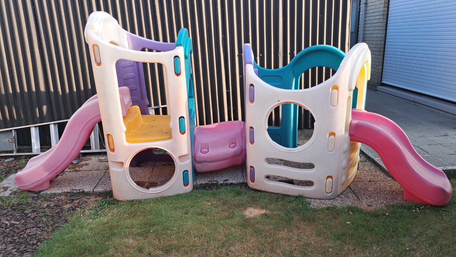 little tikes klimtoren met huisje en glijbaan buitenspeelgoe, Ophalen, Gebruikt, Glijbaan, Aanbouwonderdeel