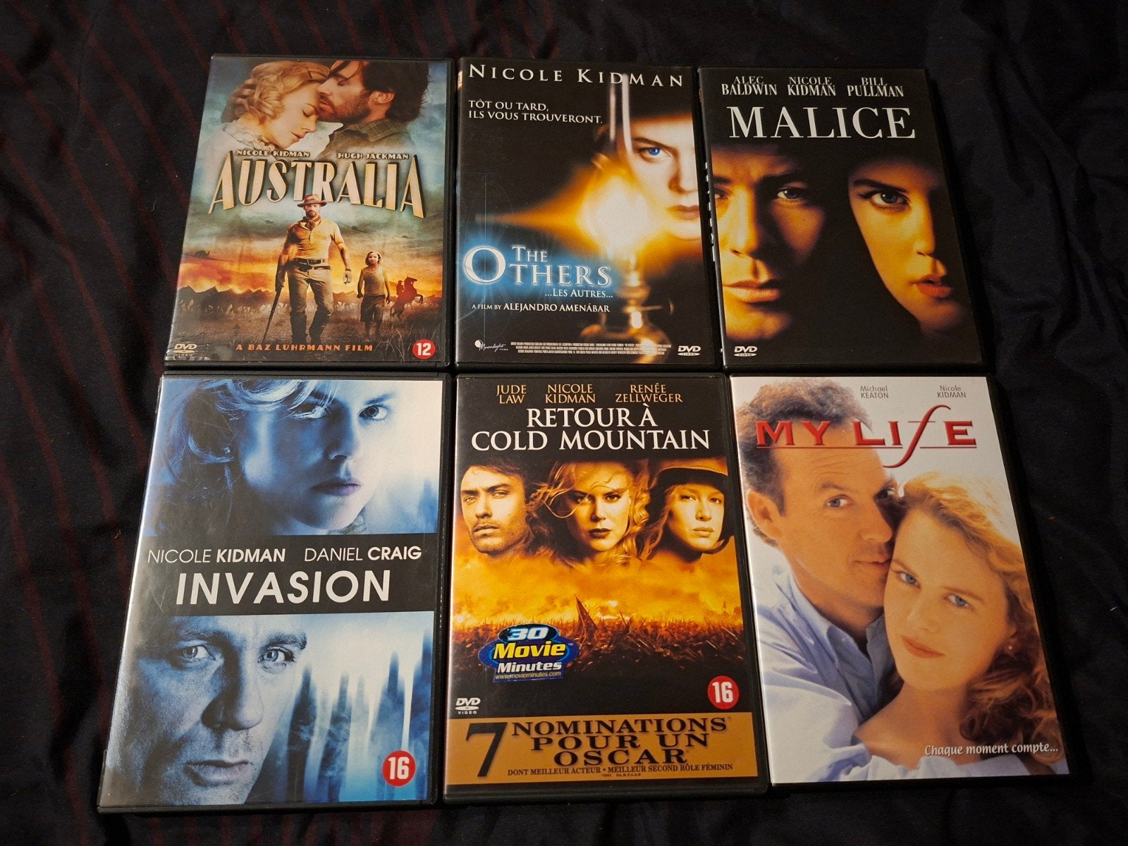 A vendre 6 dvd Nicole Kidman, Action, Enlèvement ou Envoi, Néerlandais, Comme neuf