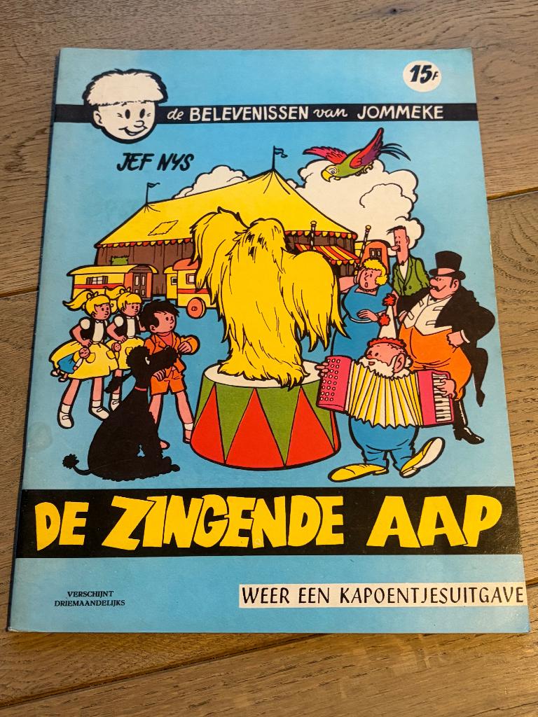 Jommeke - 2 - De zingende aap, Eén stripboek, Ophalen of Verzenden, Gelezen, Jef Nys.