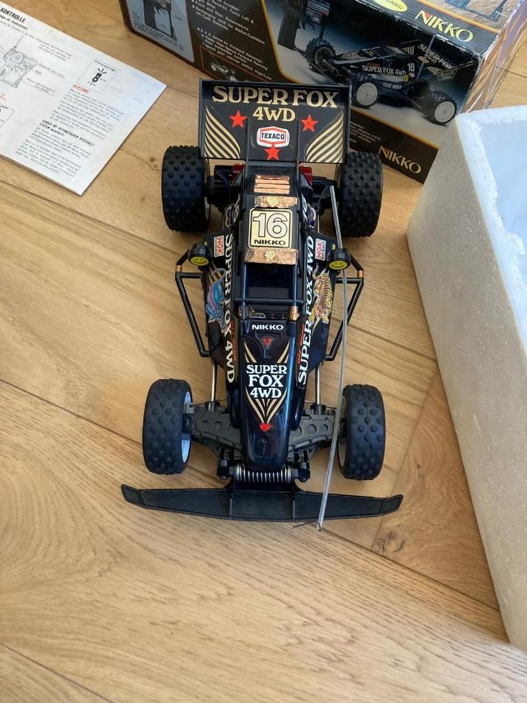 Nikko Super Fox 4WD 1987 – boîte + manuel – vintage RC, Enlèvement ou Envoi, Utilisé