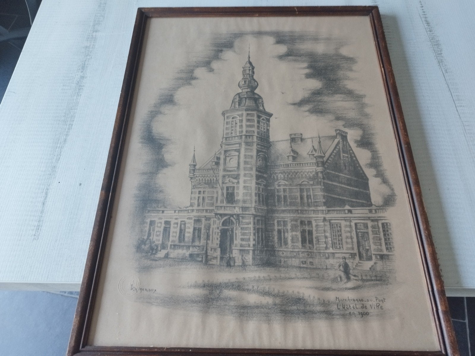 Lithographie de genaux, Enlèvement, Lithographie