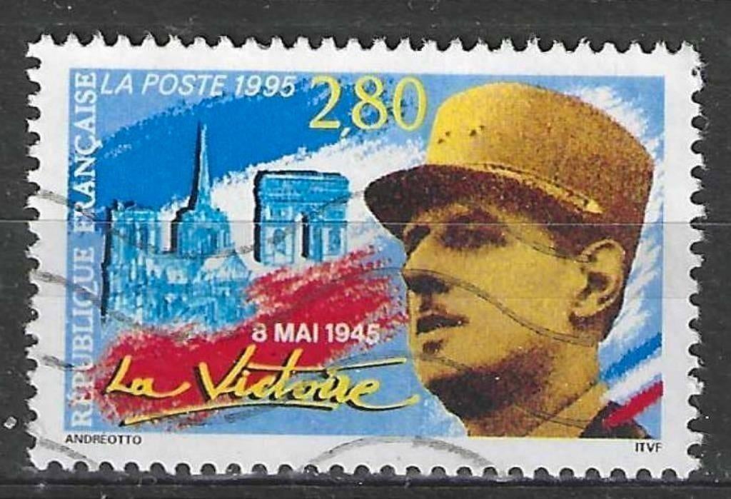 Frankrijk 1995 - Yvert 2944 - Charles De Gaulle (ST), Postzegels en Munten, Verzenden, Gestempeld