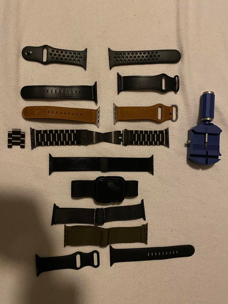 Apple watch series 1 (42mm) met enkele accesoires, Ophalen, Gebruikt, Zwart, IOS