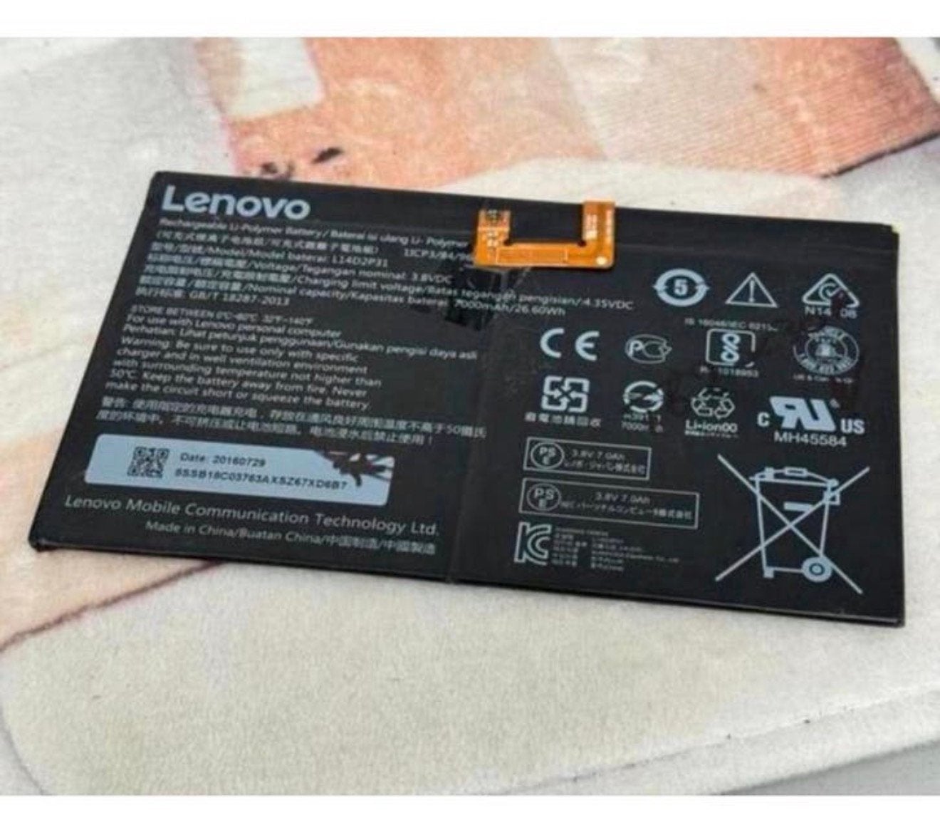 Originele L14D2P31 accu Lenovo TAB2 A10-30 A10-70 A10 NIEUW, Computers en Software, Accu's en Batterijen, Ophalen of Verzenden