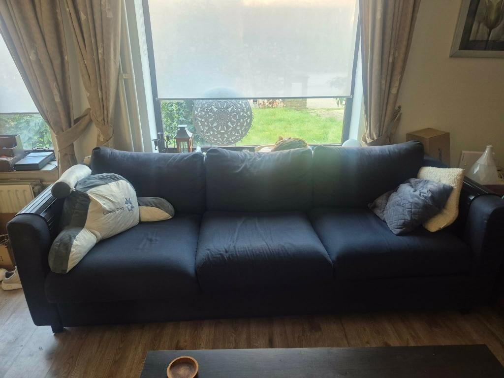 Modern Dark Blue Couch (3-Seater), Ophalen, Overige materialen, Driepersoons, 75 tot 100 cm