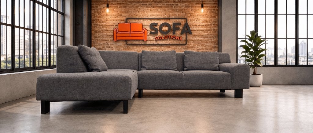 Moderne Grijze Stoffen Hoekzetel -Gratis Levering BE, Huis en Inrichting, Zetels | Zetels, Minder dan 75 cm, 150 tot 200 cm, Hoekbank