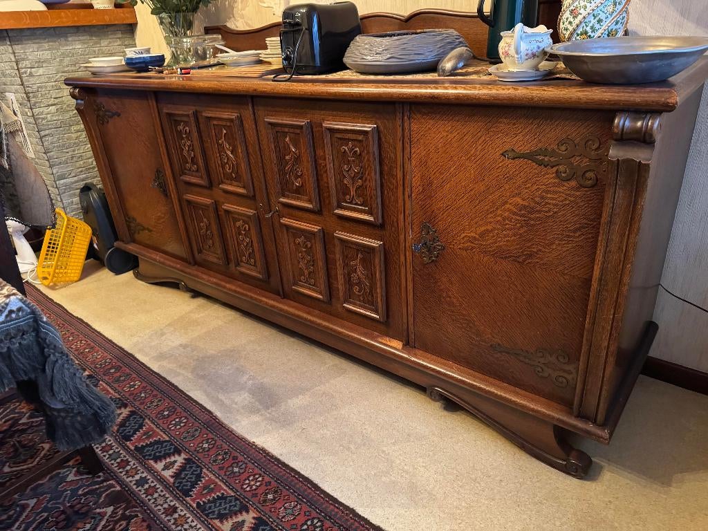 Volhouten buffetkast (eetkamer), Huis en Inrichting, Ophalen, 200 cm of meer, Minder dan 100 cm, 50 tot 75 cm