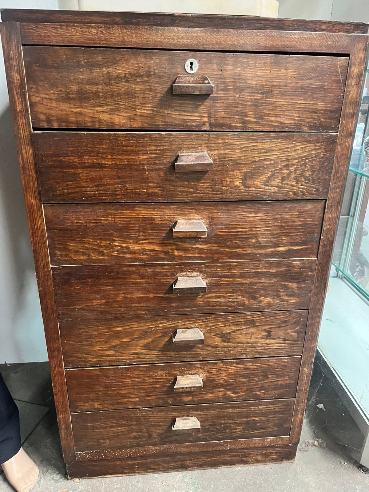 Antieke Engelse lade kast, Antiek en Kunst, Ophalen