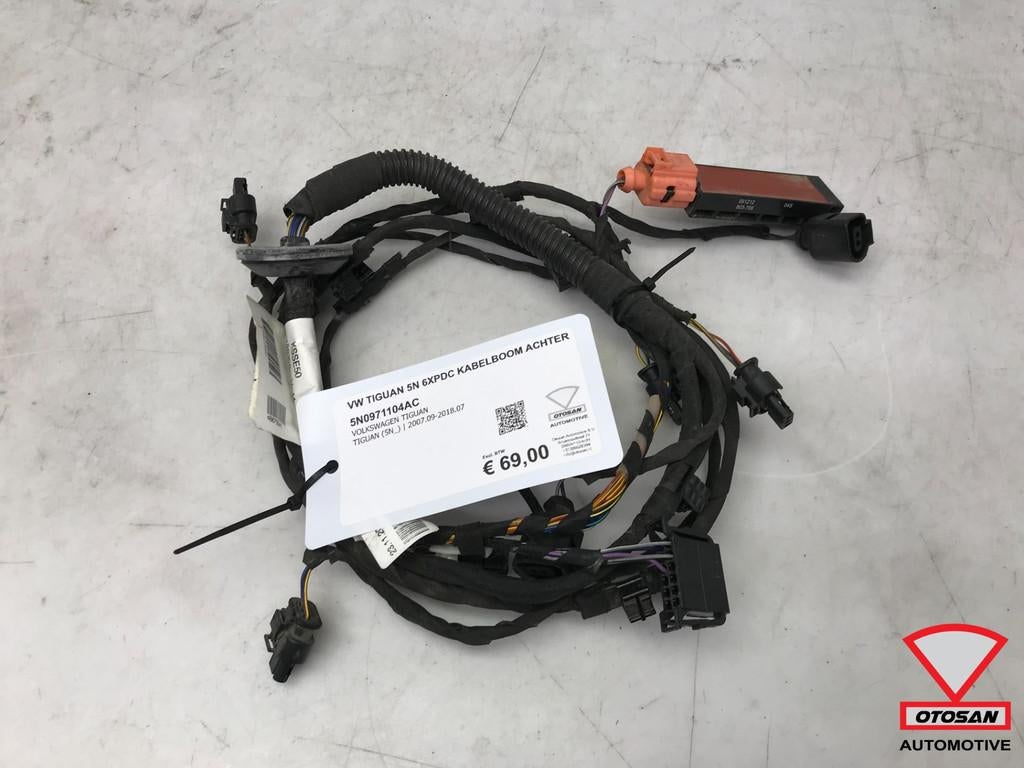 VW Tiguan 5N 6xPDC Kabelboom Achter 5N0971104AC, Gebruikt, Volkswagen, Volkswagen AG, Vw@volkswagen.de