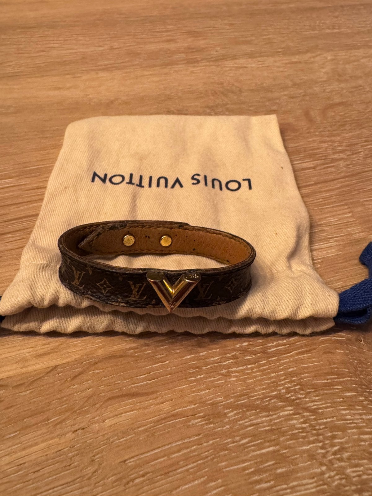Armband dames Louis Vuitton, Ophalen of Verzenden, Gebruikt, Bruin