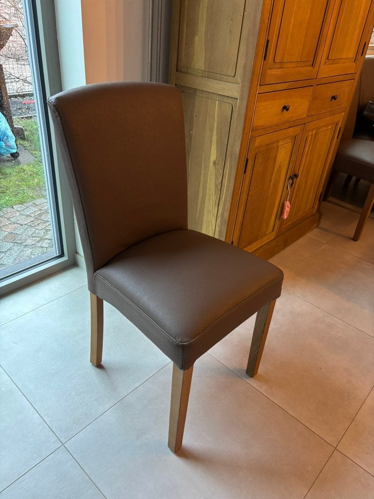 Salonstoelen, 6 stuks, Huis en Inrichting, Stoelen, Ophalen, Kunststof, Gebruikt, Bruin