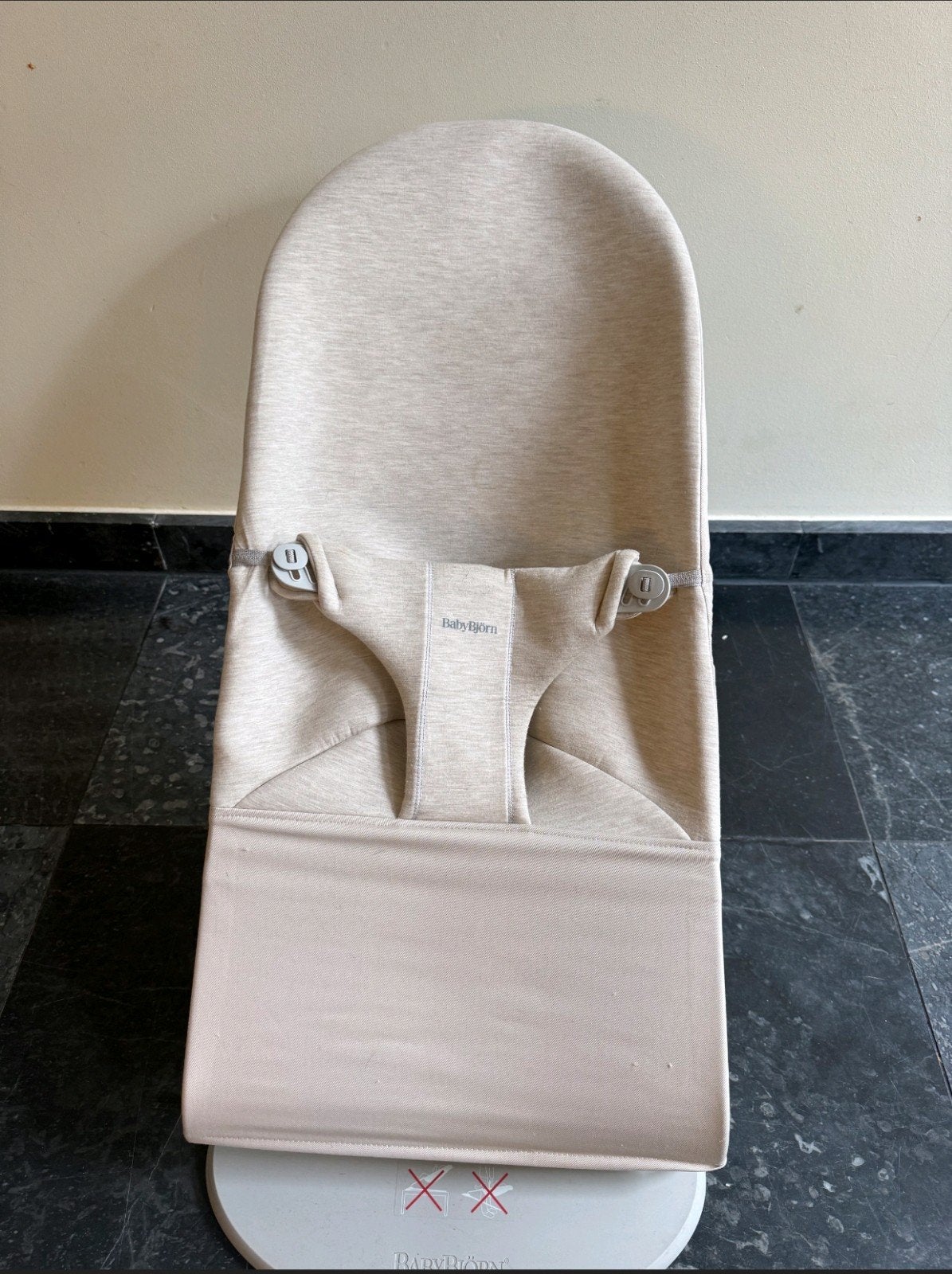 BabyBjörn Bouncer Bliss in Light Beige 3D Jersey, Kinderen en Baby's, Verstelbaar, Wipstoel, Zo goed als nieuw, Ophalen