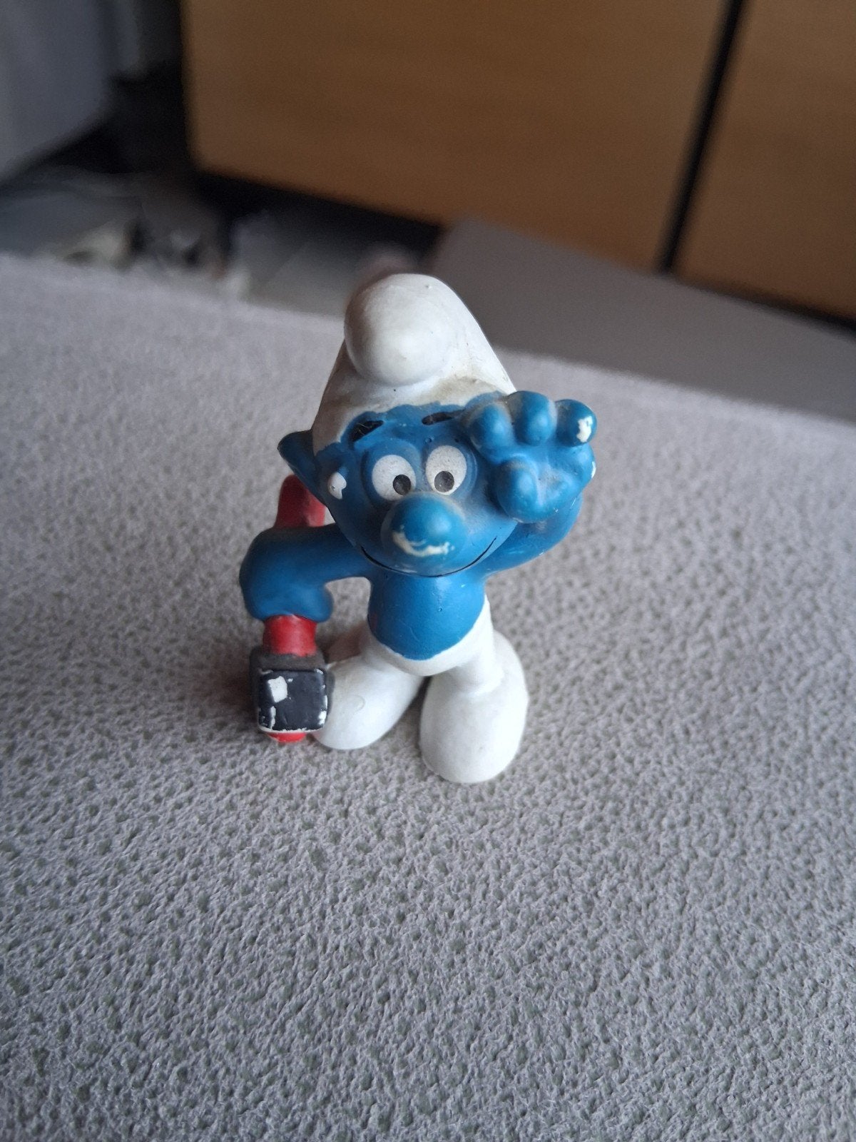 Smurf met hamer 1974-1980 Bully, Ophalen of Verzenden